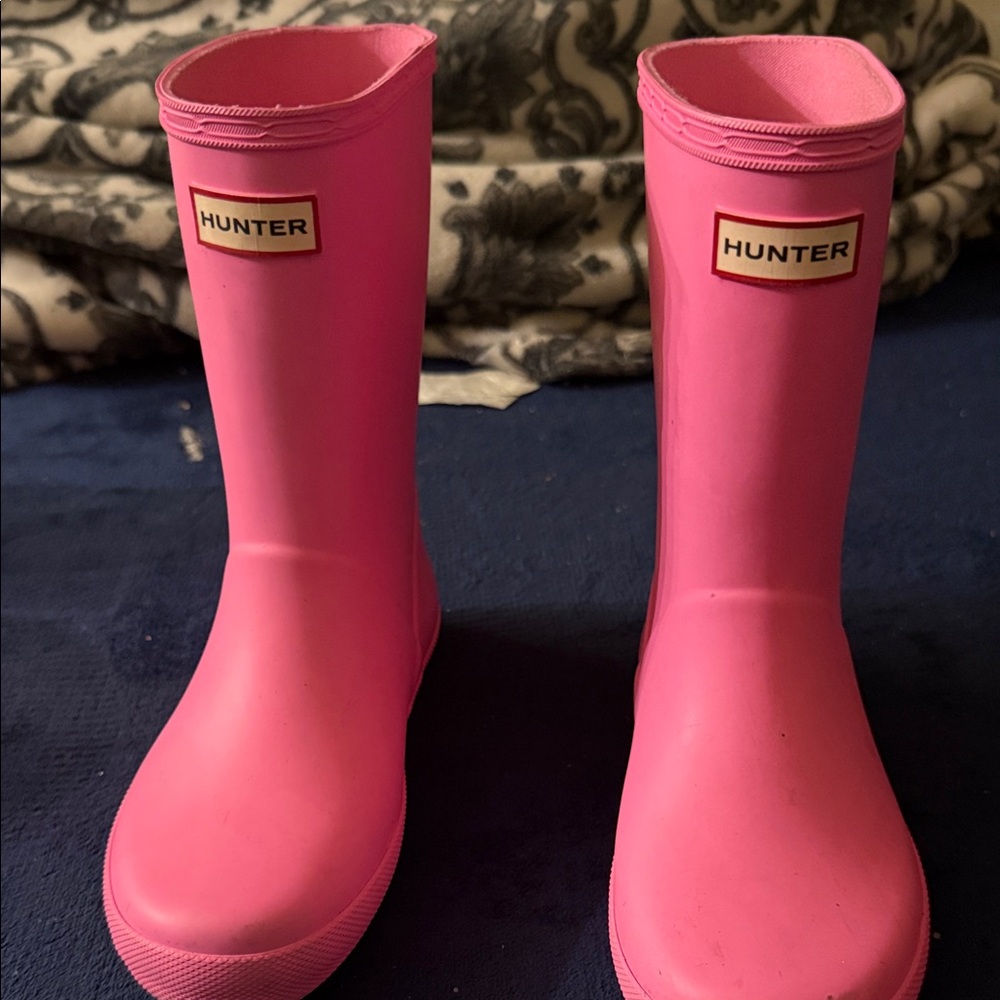Hunter Kids Bright Pink Rain Boots